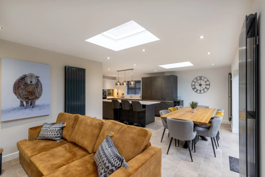 Stunning new kitchen with a huge central island